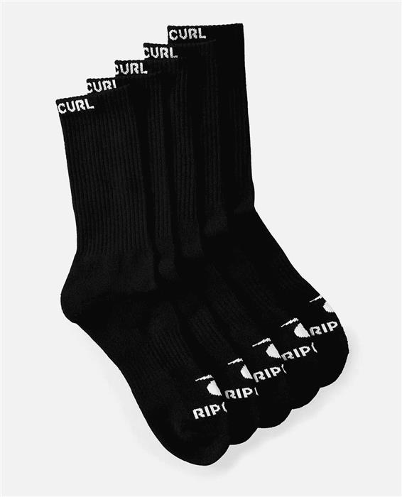 chaussettes-ripcurl-brand-crew-sock-5-pk-black