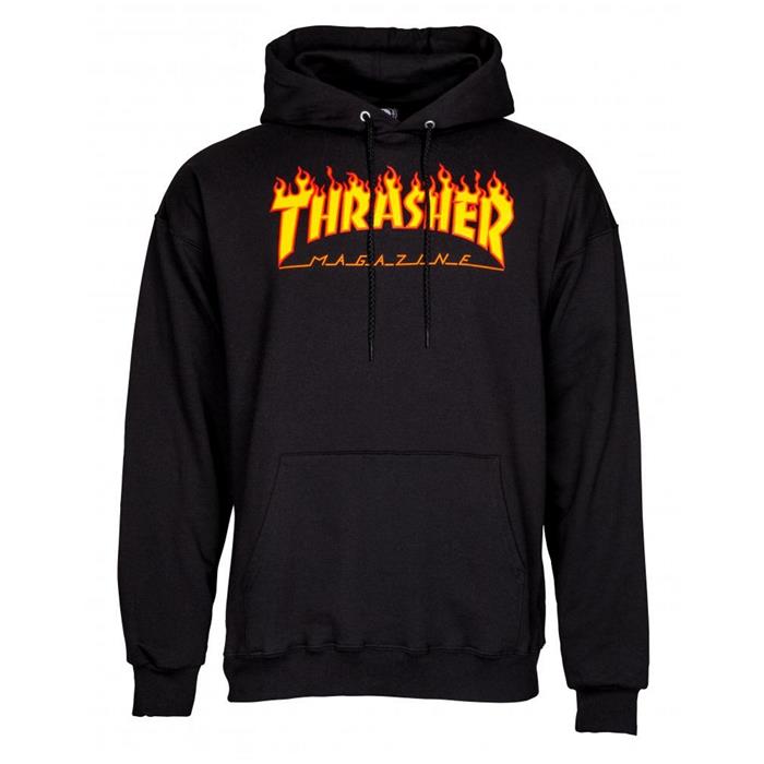 sweat-shirt-thrasher-flame-logo-hoodie-black