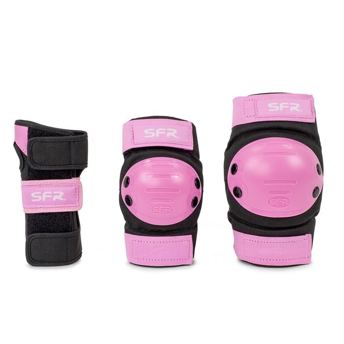 set-de-protection-sfr-roller-youth-ramp-triple-pad-set-black-pink