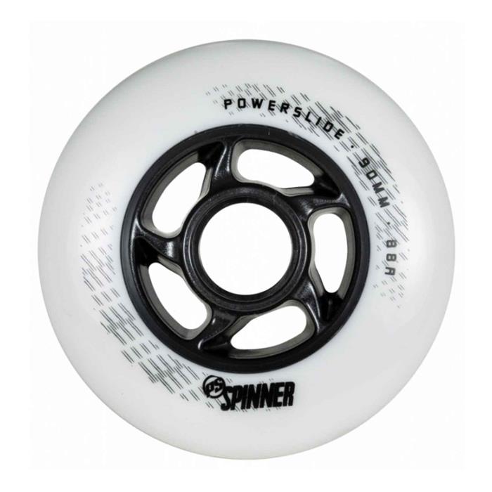 roue-roller-en-ligne-powerslide-spinner-90mm-88a-matte-white-pcs