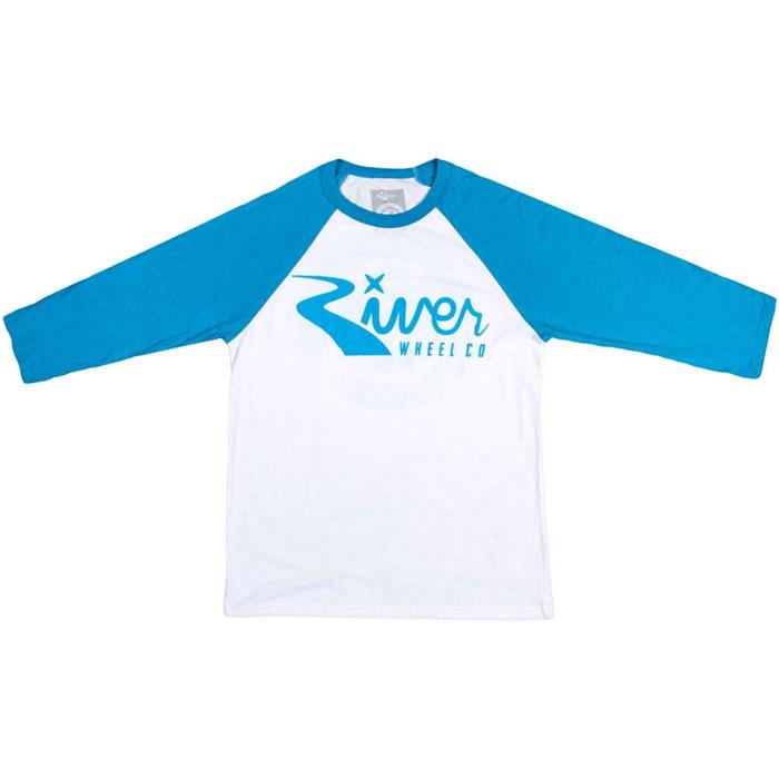 river-classic-logo-t-shirt-3-4-manches-longues-blanc
