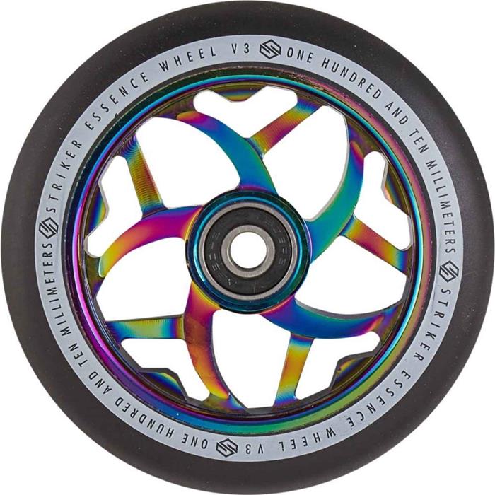 striker-essence-v3-noir-roue-trottinette-freestyle-rainbow-110mm