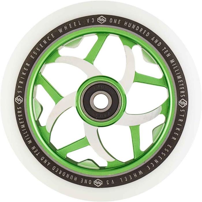 striker-essence-v3-blanc-roue-trottinette-freestyle-vert-110mm