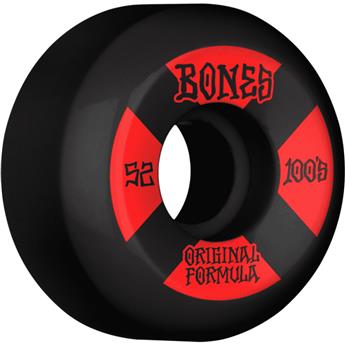 Roues skate BONES (x4) 100S V5 #4 Sidecut Noir 100A 52mm