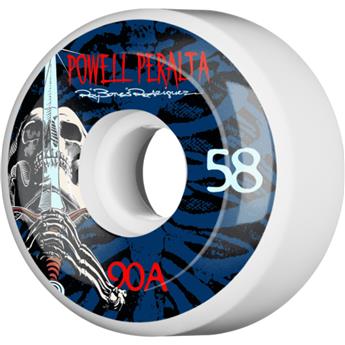 Roues skate POWELL PERALTA (x4) Skull & Sword 3 Blanc 90A 58mm