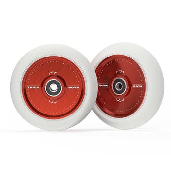 Paire de roues trottinette FUZION Thiccboys Red/White 110mm x 30mm