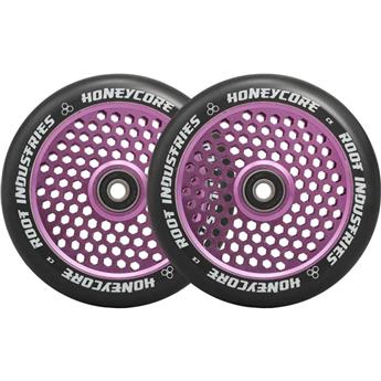 Paire de roues trottinette ROOT INDUSTRIES Honey Noir Violet 120mm