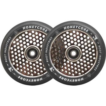 Paire de roues trottinette ROOT INDUSTRIES Honey Noir Mirror 120mm