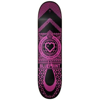 Plateau de skate BLUEPRINT Home Heart Noir/Rose 7.875