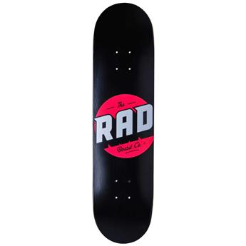 Plateau de skate RAD Solid Logo Noir/Rouge 7.75
