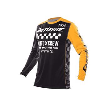 Maillot moto FASTHOUSE Grindhouse Alpha Black/Amber