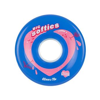 Roues roller CHAYA Big Softies Clear Blue 65mm*37mm/78a (pack de 4)