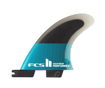 Set d´ailerons FCS II Performer PC Teal/Black Quad Small