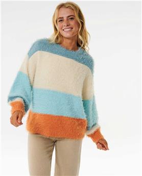 Pull femme RIPCURL Sunrise Sessions Sweater Light Blue XS