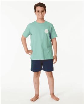 Teeshirt junior RIPCURL Wetsuit Icon Tee -Kids Dusty Green