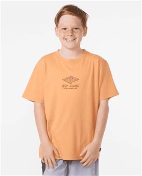 Teeshirt junior RIPCURL Pure Surf Logo Tee-Boy Peach Nectar