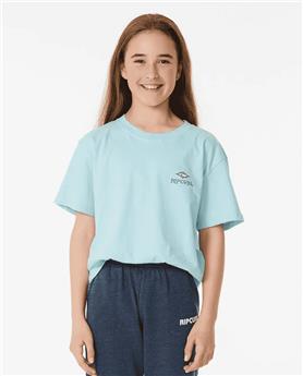 Teeshirt junior RIPCURL Shore Break Tee -Girl Light Blue