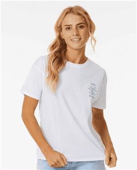 Teeshirt femme RIPCURL Icons Of Surf Relaxed Tee White