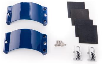Kit palan UNIFIBER 2x Clamcleat CL244/S2 Blue Strap, 4x Screws, 4x Rubber