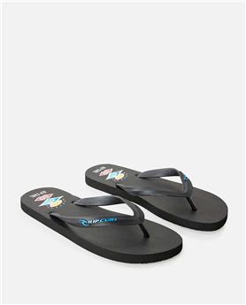 Tongs RIPCURL Icons of Surf Bloom Open Black/Blue