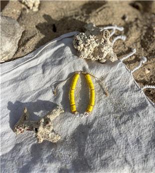 Bracelet Perles de Frangines - SUN - Dorée Jaune