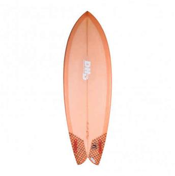 Surf shortboard DHD summer series mini twin fcs orange resin tint