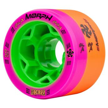 Roues Roller Derby RECKLESS WHEELS Morph 84A/88A Mag/Orange
