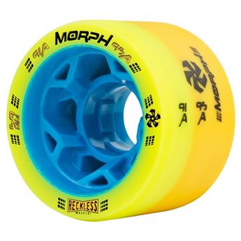 Roues Roller Derby RECKLESS WHEELS Morph 91A/95A Lime/Yellow