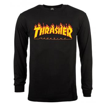 T-shirt THRASHER Flame Manches Longues Black L