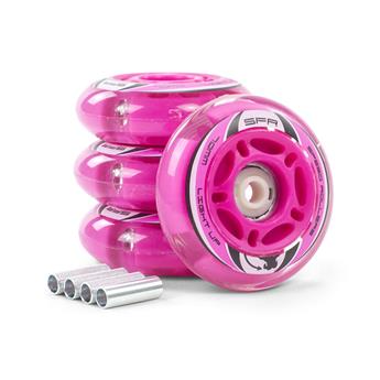 Roue Roller en ligne SFR ROLLER Light Up Inline Wheels  Pink