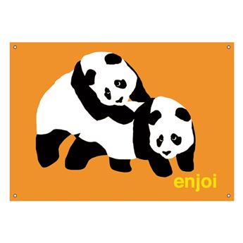 Promotion ENJOI banner piggyback panda