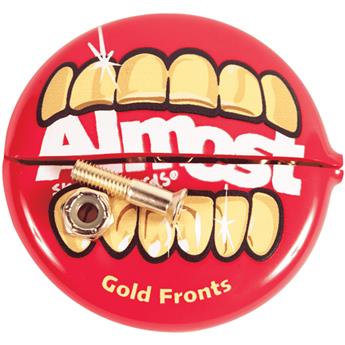 Visserie ALMOST SKATEBOARDS (jeu de 8) allen 0.875 pouce gold mouth