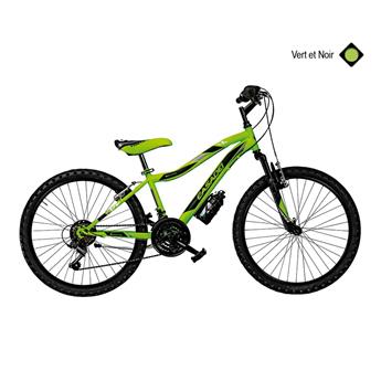 Vélo CASADEI mtb 24 vortex 18v f.susp. h38 noir vert