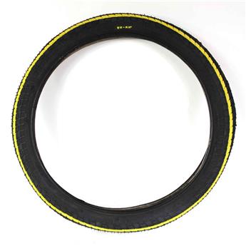 pneu QU-AX 20x1,95 noir flans jaune