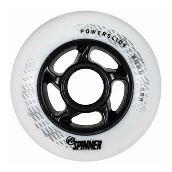 Roue roller en ligne POWERSLIDE Spinner 84mm/85a, white, 4-Pack