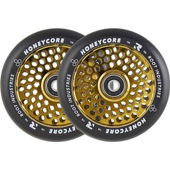 Root Honeycore Noir 110mm Roue Trottinette Freestyle Pack de 2 Or 110mm
