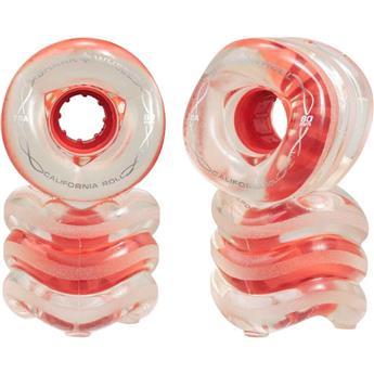 Shark California Roll Roues Longboard Clear With Red Hub 60mm