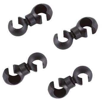 ELVEDES 4 Rotating Hooks diamètre 4,3mm - 5,0mm PVC B noir