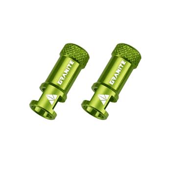 GRANITE Bouchons de valve CNC/demonte obus vert Juicy Nipples